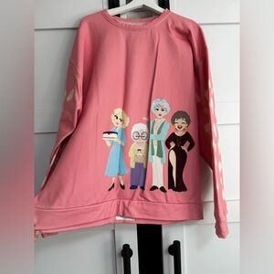 Golden Girls cartoon crew neck
